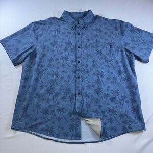 Huk Fishing Tropical Mahi Design Button Down Beach And Boating Shirt Men's XXL